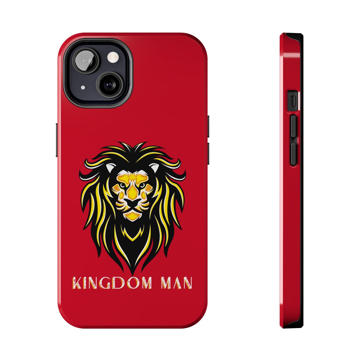 Kingdom Man (White-Gold Label) Tough Phone Case DARK RED