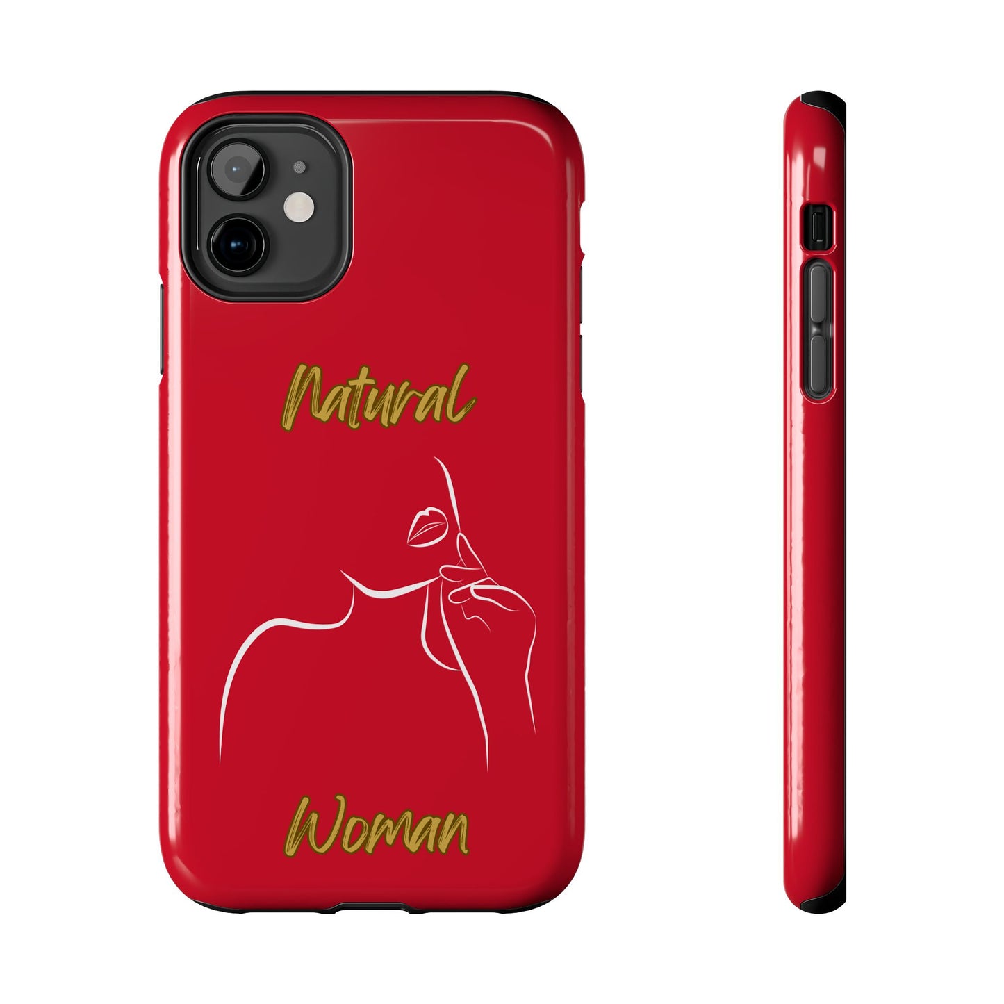 Natural Woman Chin Up (WL)Tough Phone Cases DARK RED