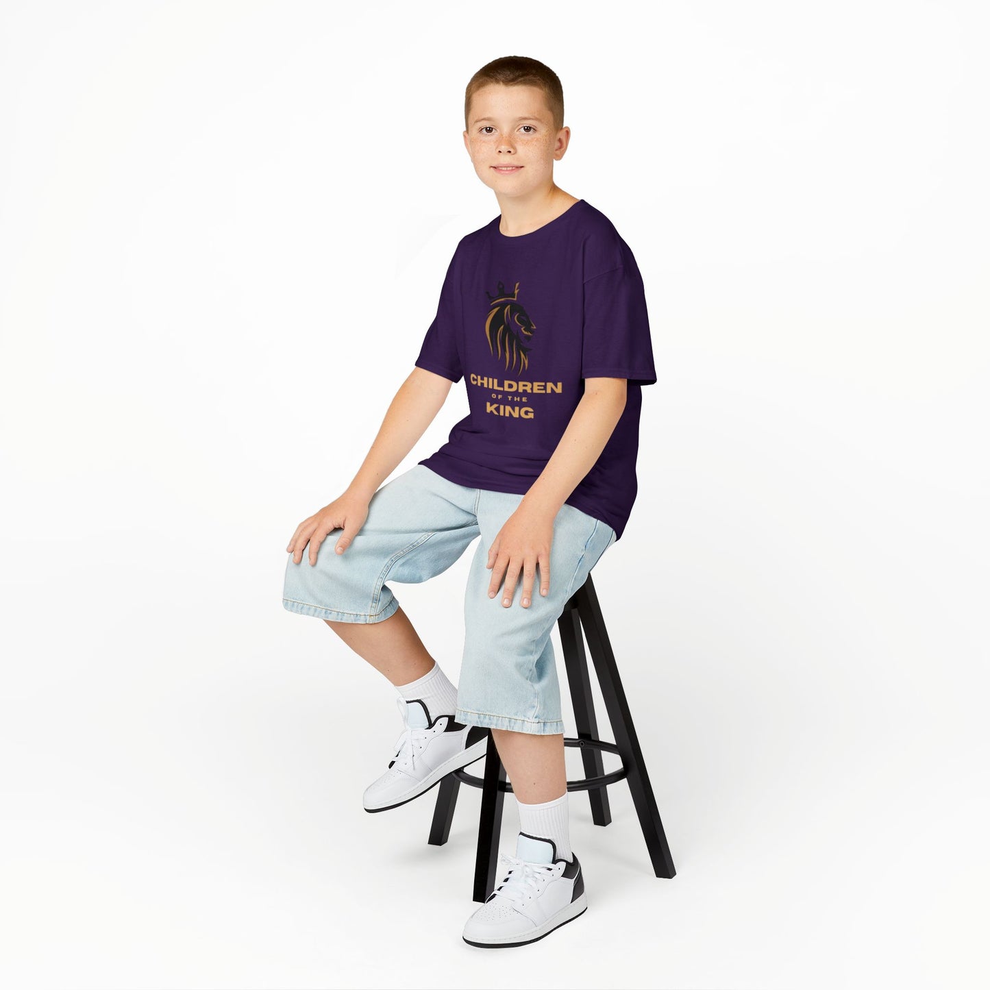 Children of the King Inspirational Kids Cotton T-Shirt (BL)