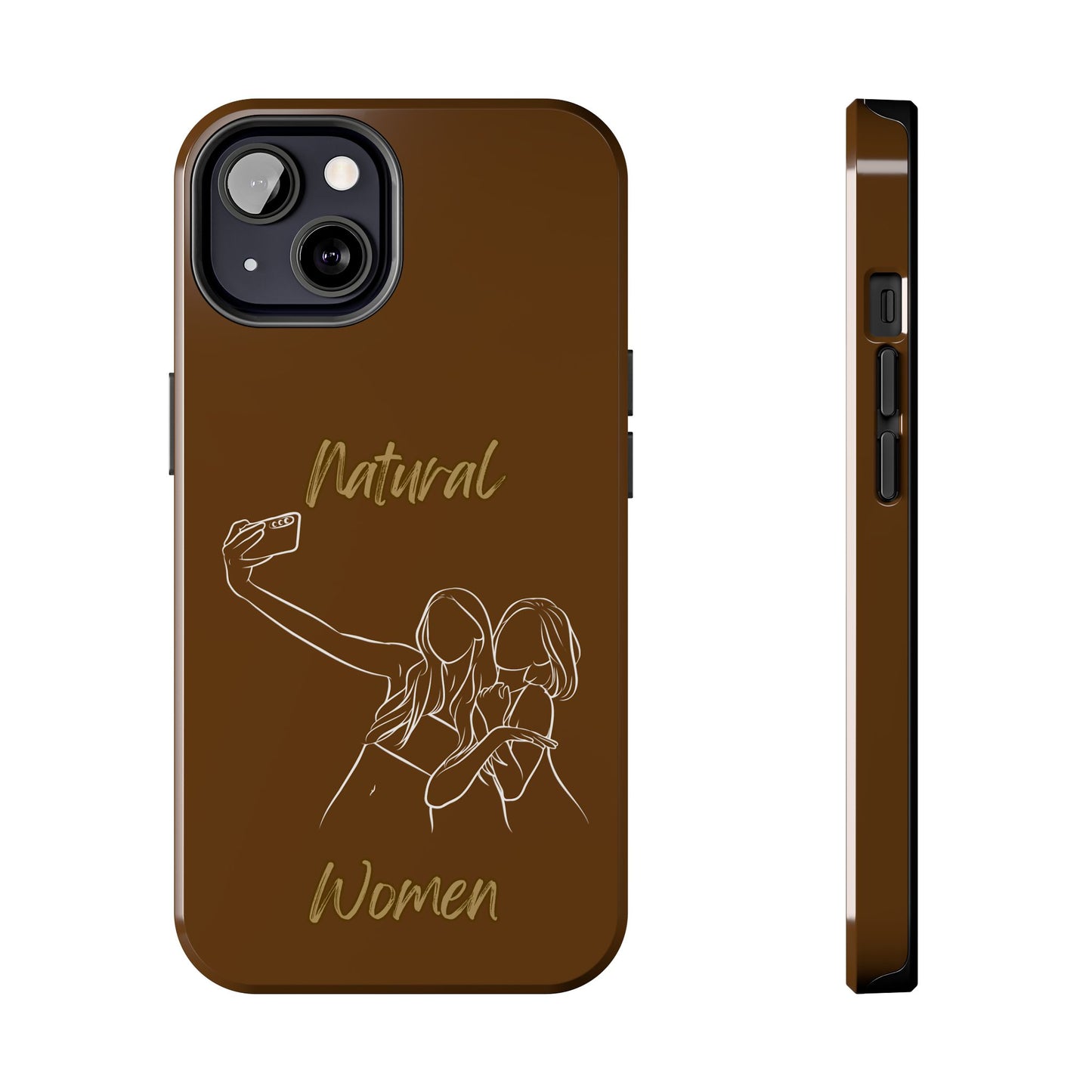 Natural Woman Friends Selfie (WL)Tough Phone Cases BROWN
