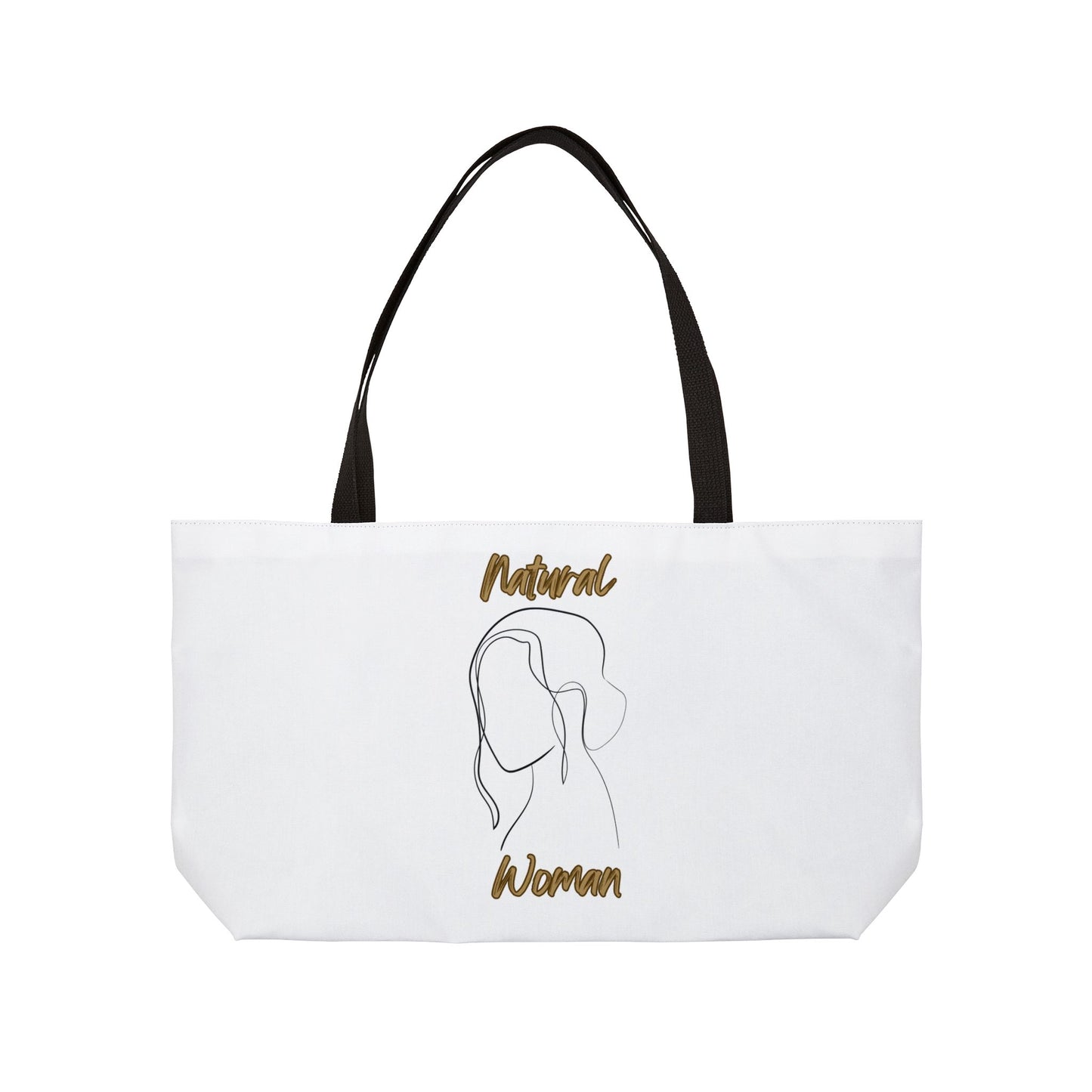 Natural Woman Hanging Hair (BL) Weekender Tote Bag WHITE