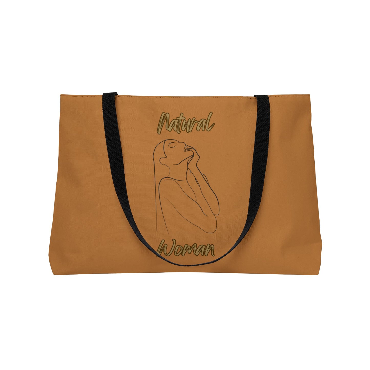Natural Woman Thank You (BL) Weekender Tote Bag LIGHT BROWN