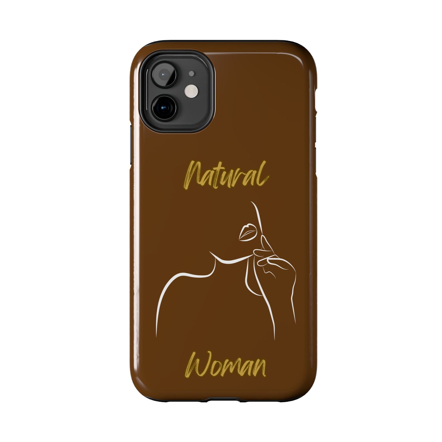 Natural Woman Chin Up (WL)Tough Phone Cases BROWN