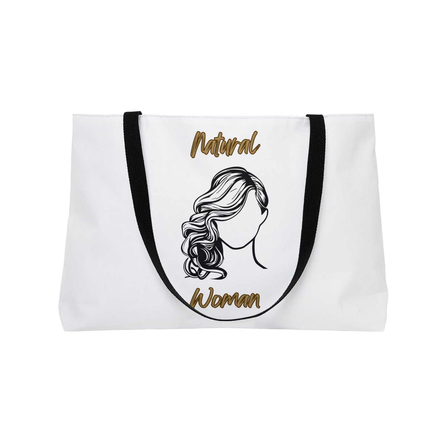 Natural Woman Long Curl (BL) Weekender Tote Bag WHITE
