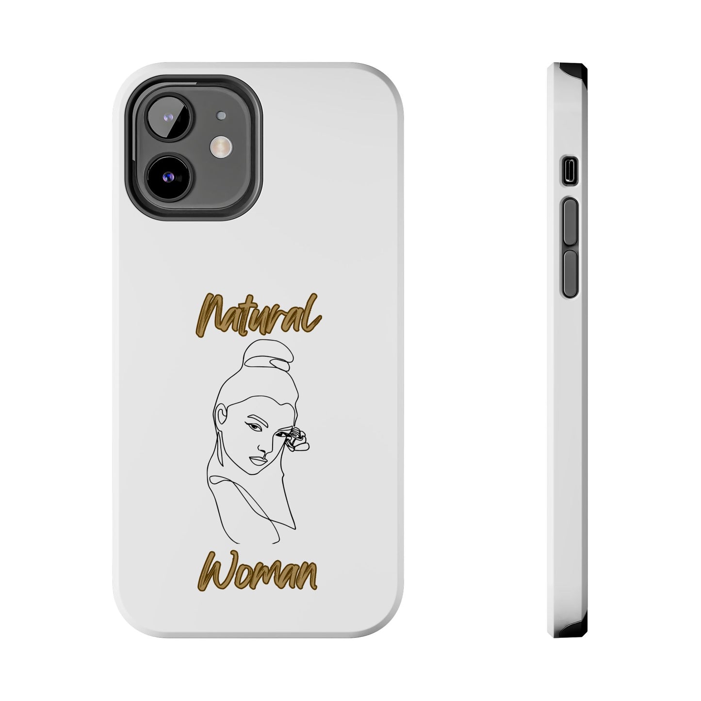 Natural Woman Sassy Bun (BL) Tough Phone Cases WHITE