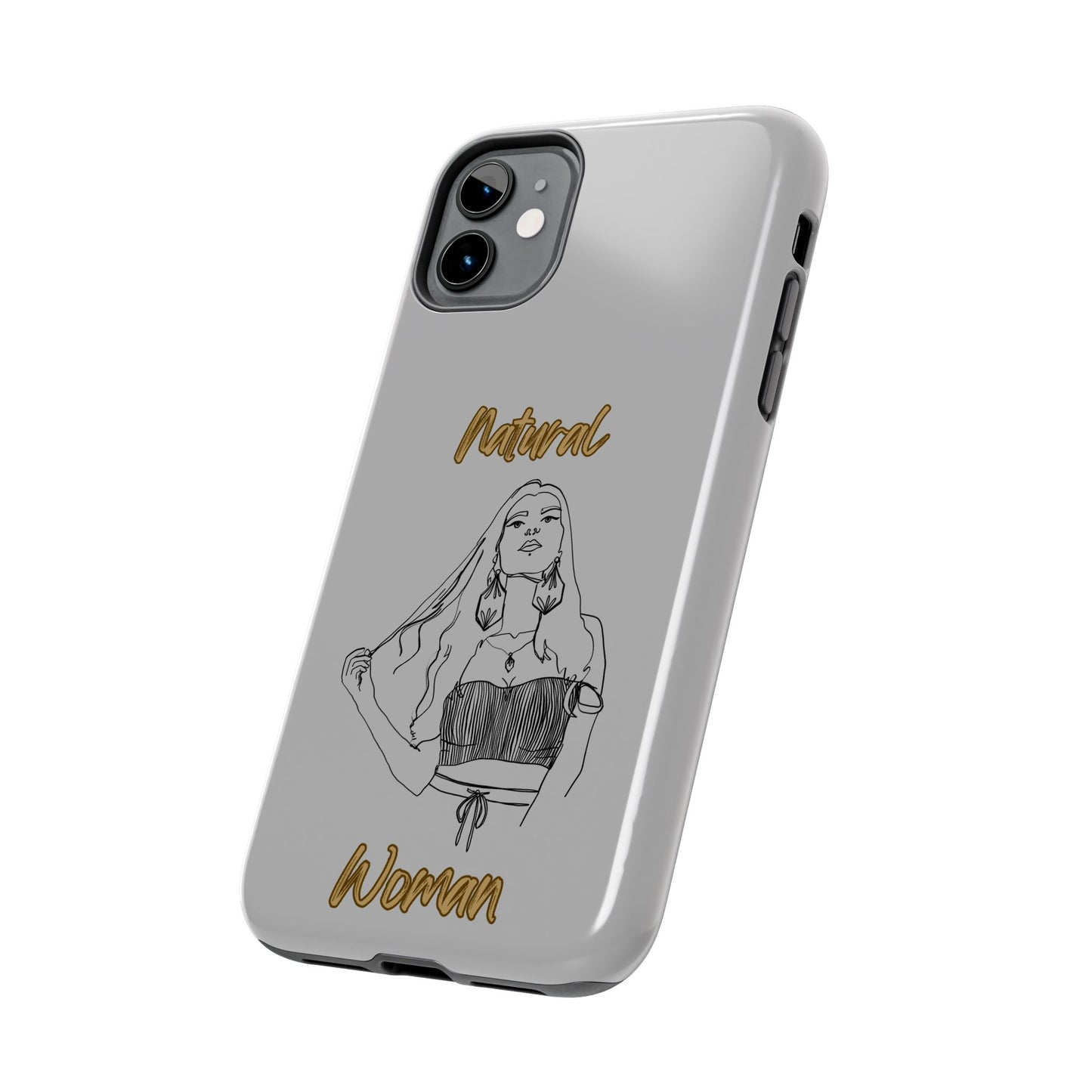 Natural Woman Thinking (BL)Tough Phone Cases LIGHT GREY