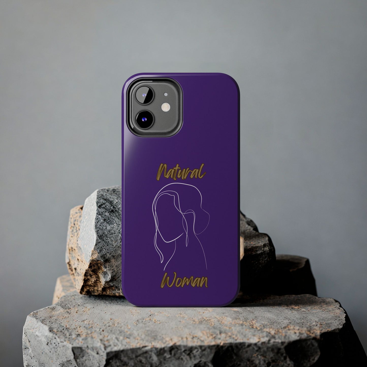 Natural Woman Hanging Hair (WL) Tough Phone Cases PURPLE