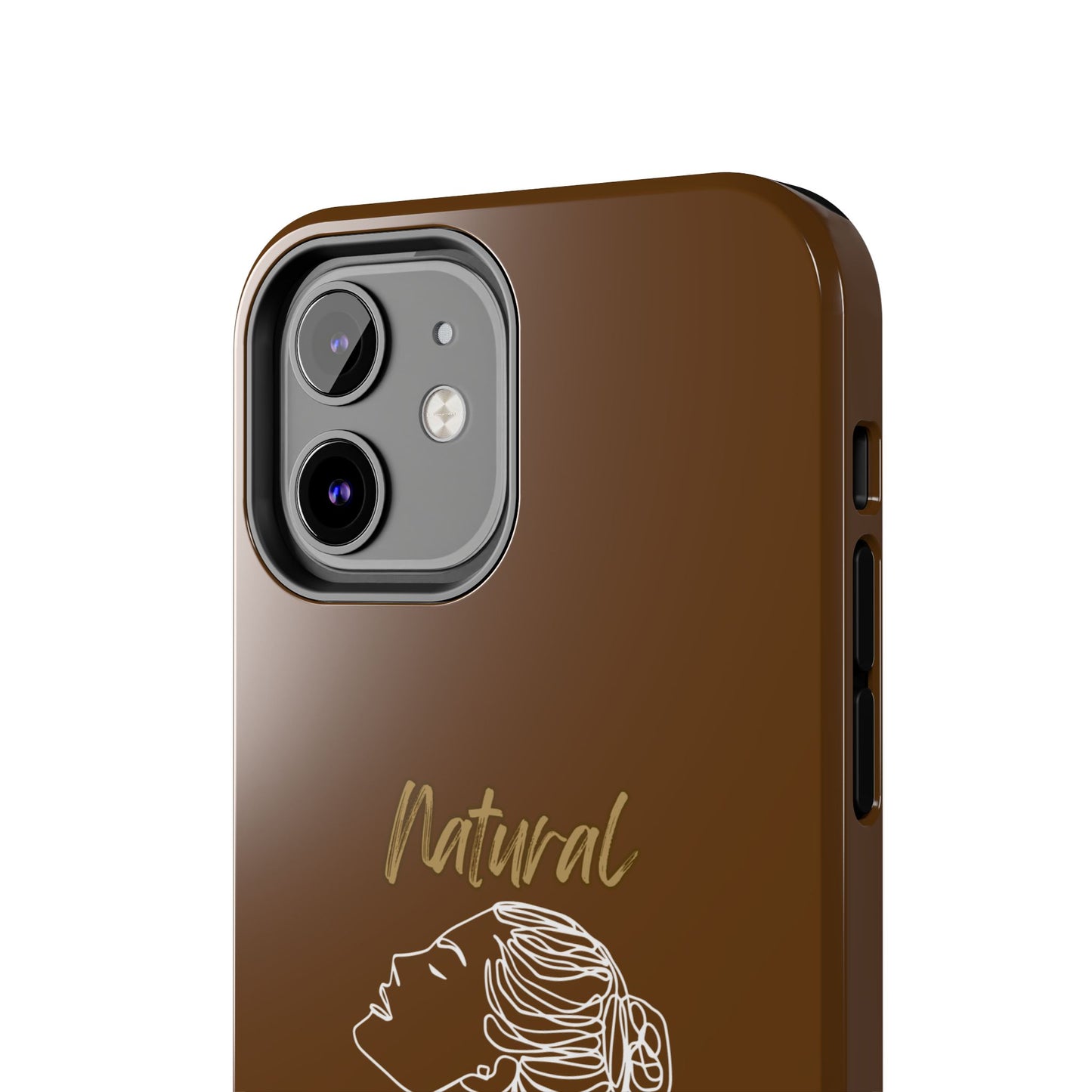 Natural Woman Wet Bun (WL) Tough Phone Cases BROWN