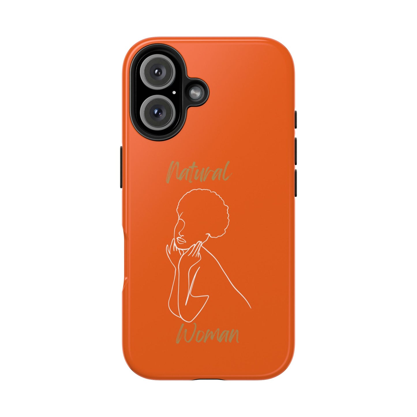 Natural Woman Cute Afro(WL)Tough Phone Cases ORANGE