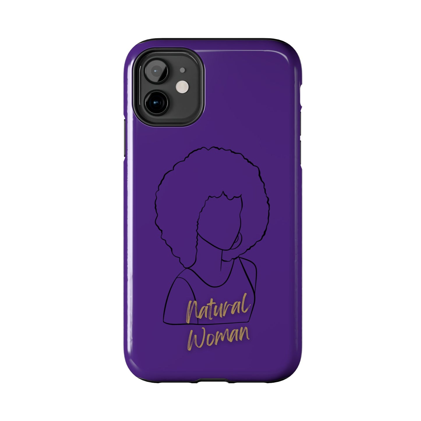 Natural Woman Afro (BL)Tough Phone Cases PURPLE