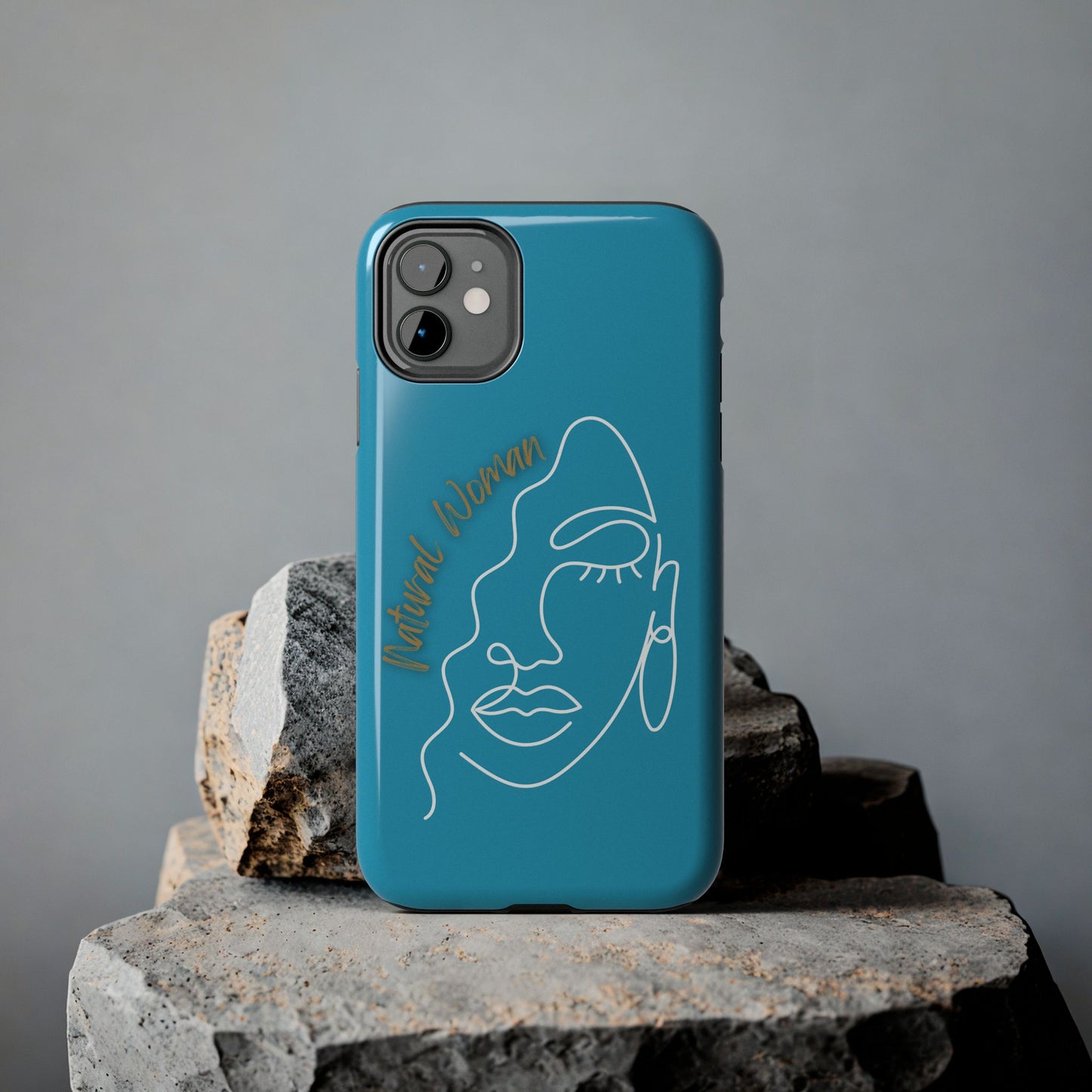 Natural Woman Half Face (WL)Tough Phone Case TURQUOISE