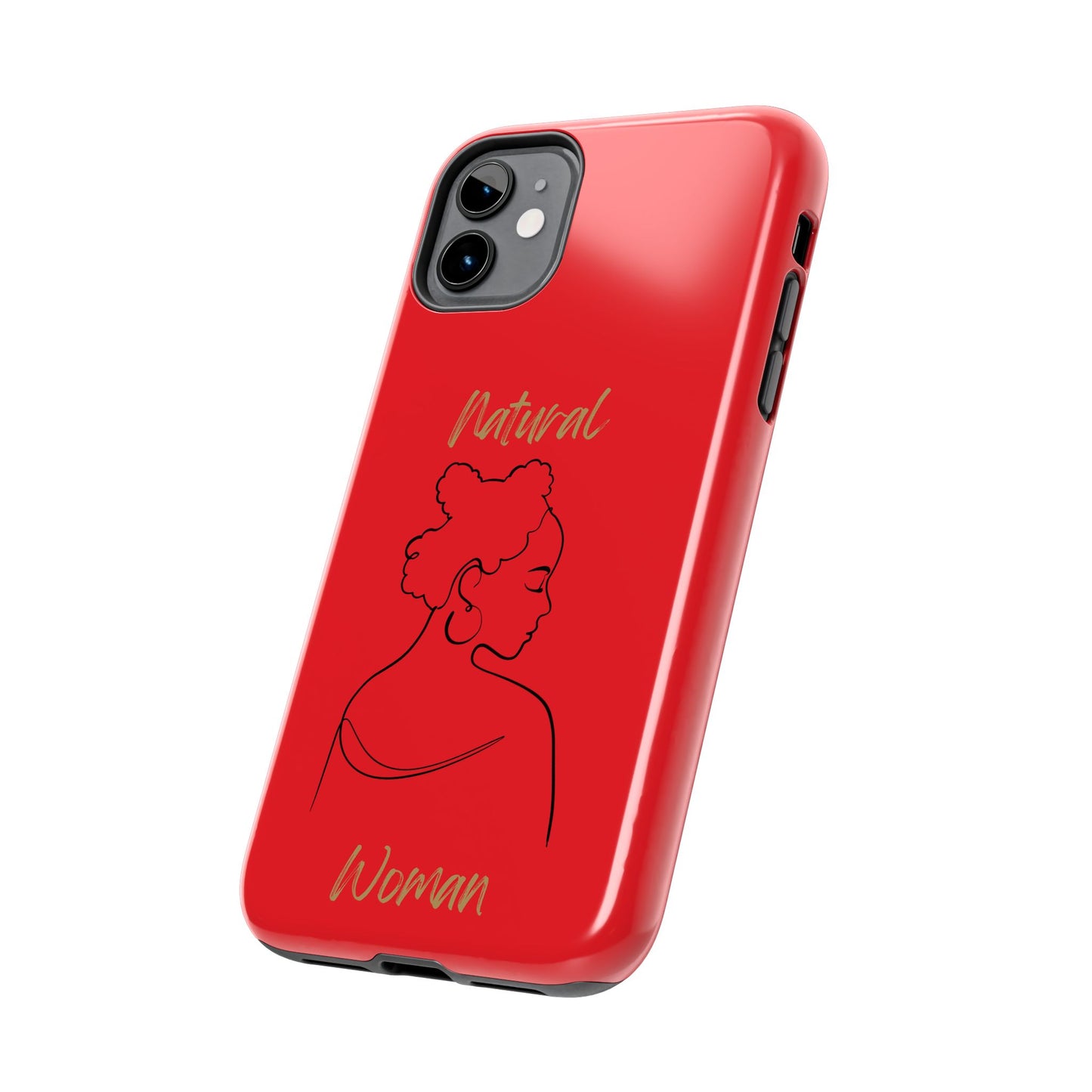 Natural Woman Twists (BL) Tough Phone Case RED