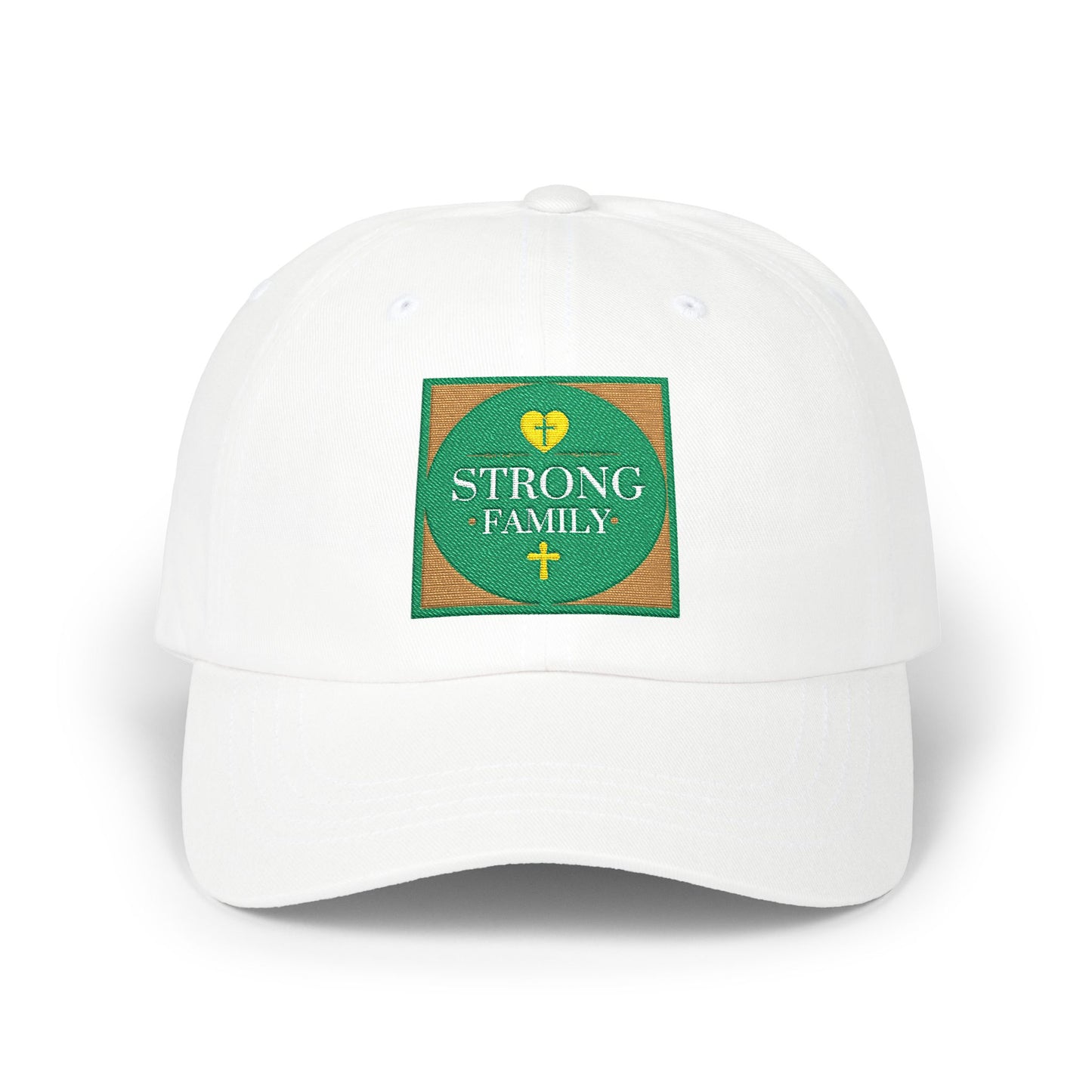 Strong Family Custom Casual Cap - SPRUCE GREEN LOGO