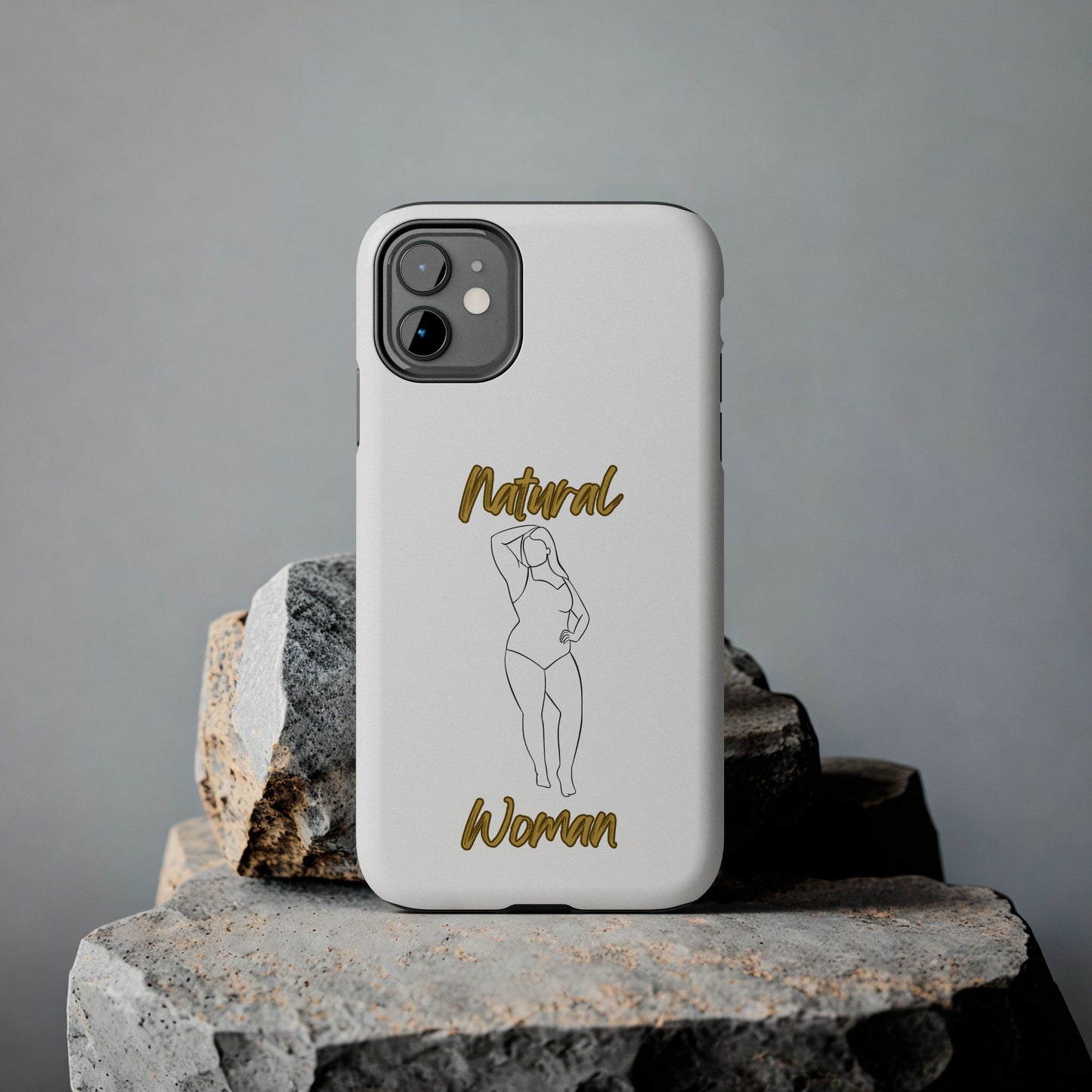 Natural Woman Looking Good (BL)Tough Phone Cases WHITE