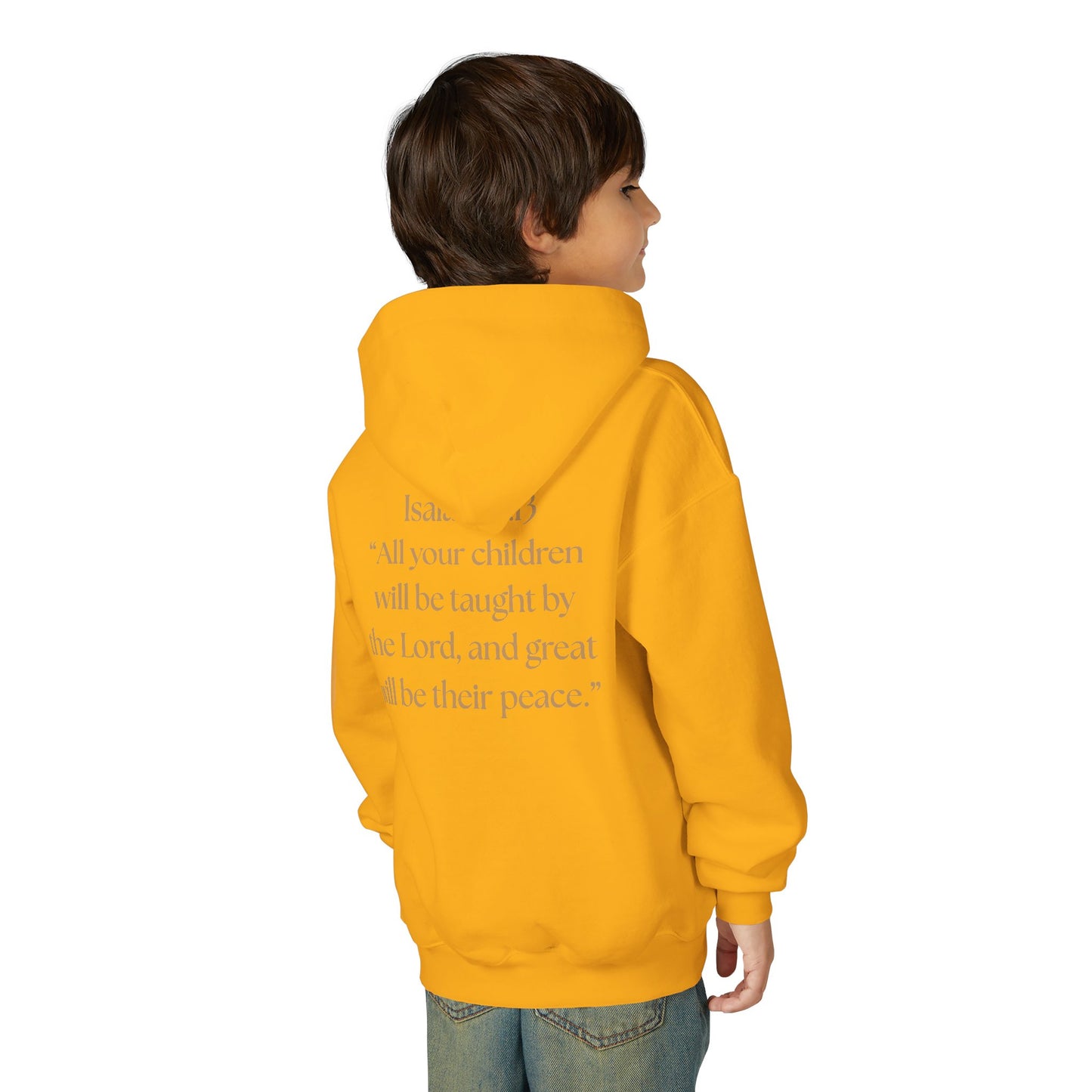 "Children of the King" Hoodie - BLACK Lion Design with Isaiah 54:13