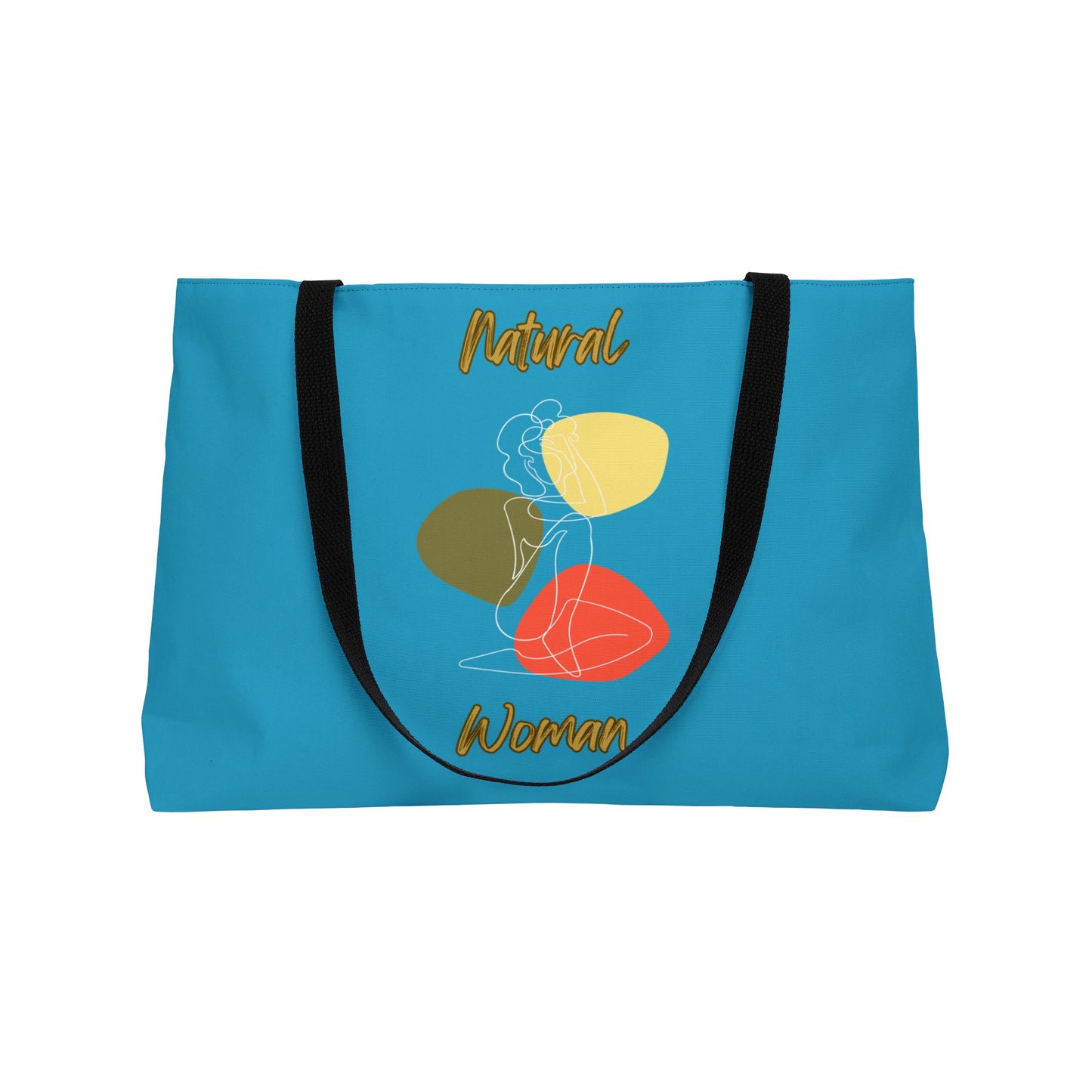 Natural Woman Colorful Pose (WL) Weekender Tote Bag TURQUOISE
