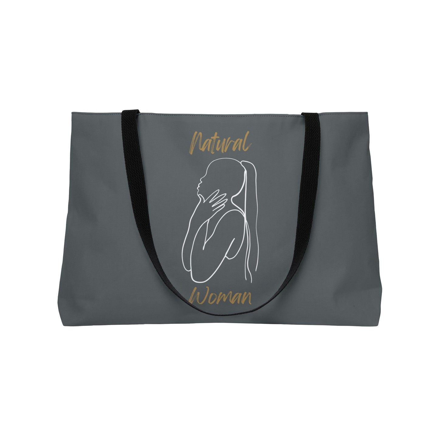 Natural Woman Ponytail (WL) Weekender Tote Bag DARK GREY