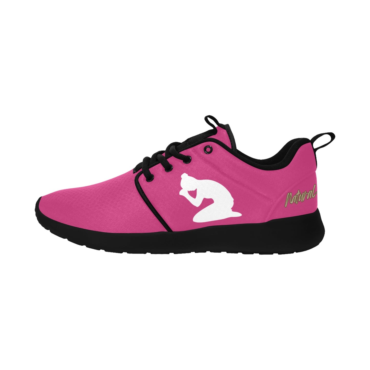 Natural Woman PRAY (WL) NEON PINK w/ Black Sole Sneakers