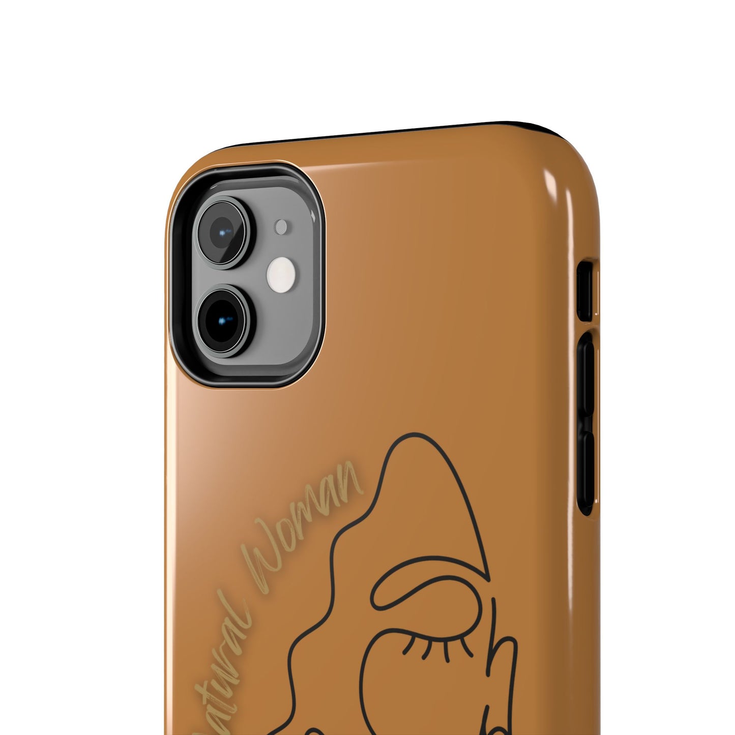 Natural Woman Half Face (BL)Tough Phone Case LIGHT BROWN