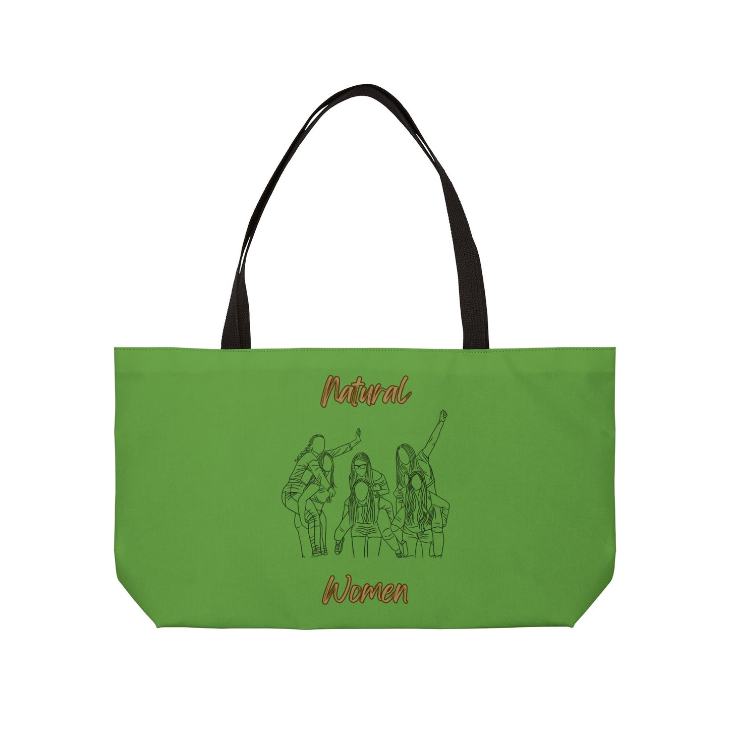 Natural Women Piggy Back (BL) Weekender Tote Bag GREEN
