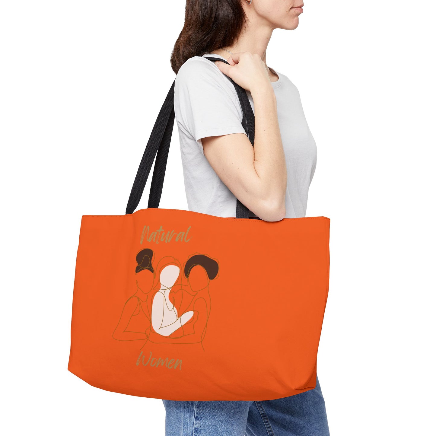 Natural Women Friends (BL) Weekender Tote Bag ORANGE