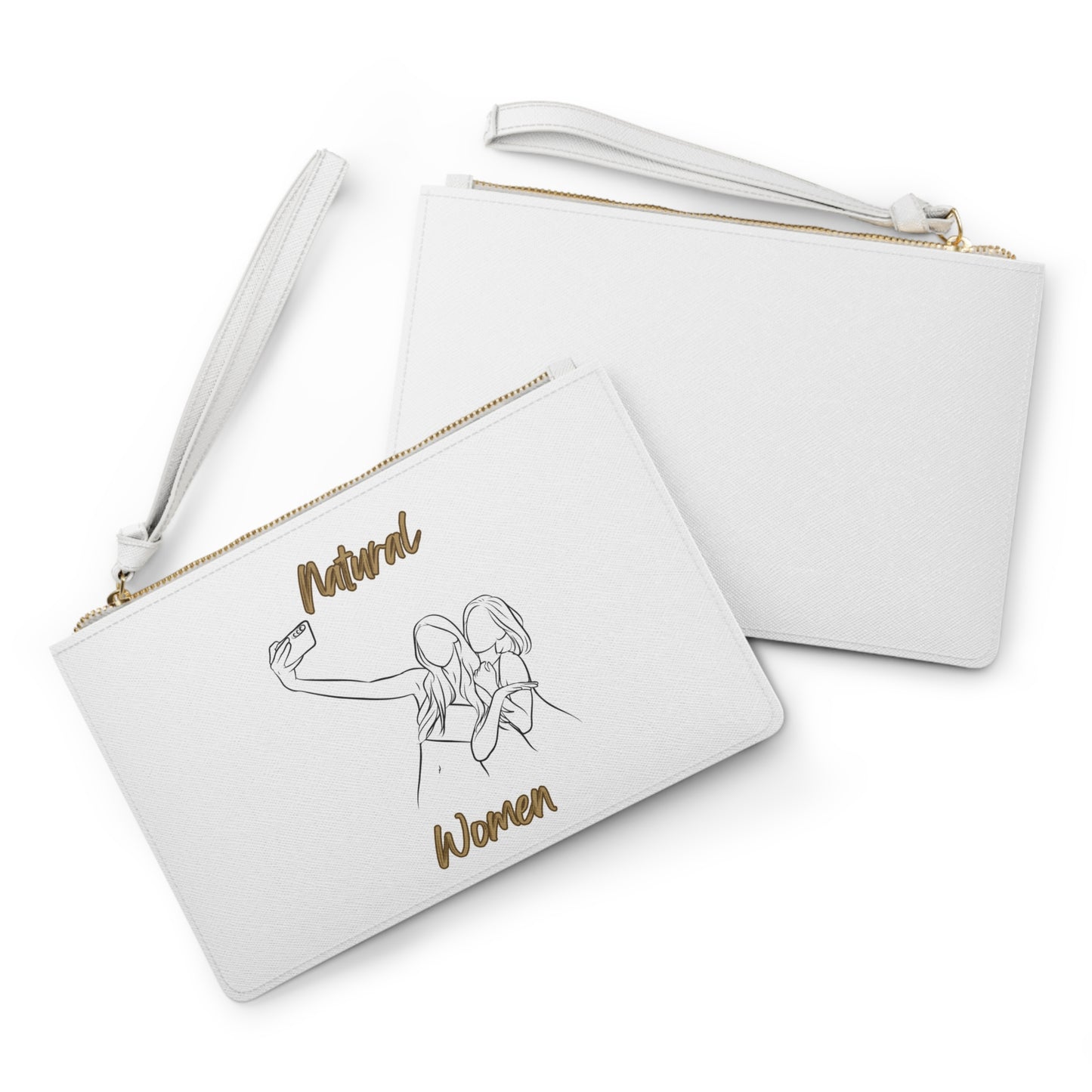 Natural Women Friends Selfie (BL) Clutch Bag WHITE