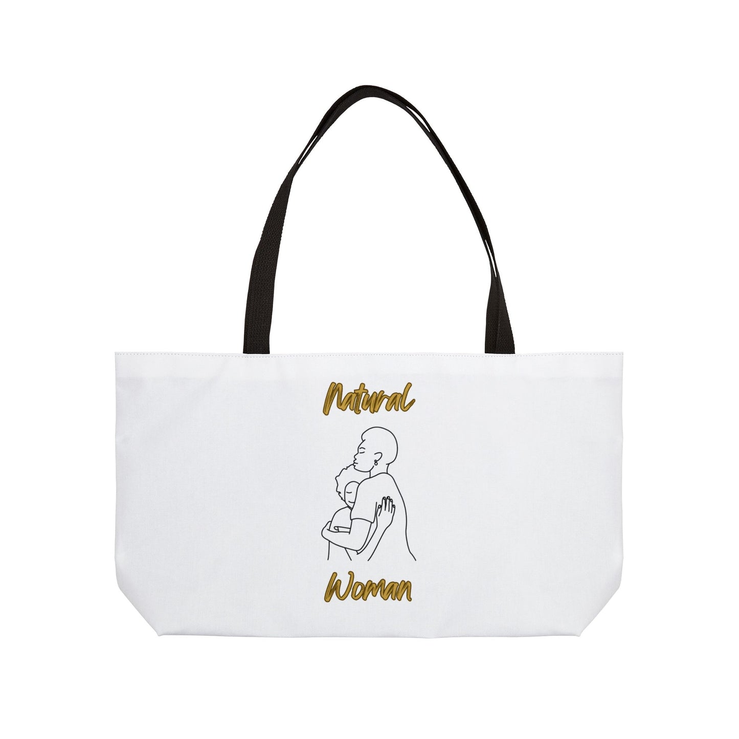 Natural Woman Safe With Momma (BL) Weekender Tote Bag WHITE
