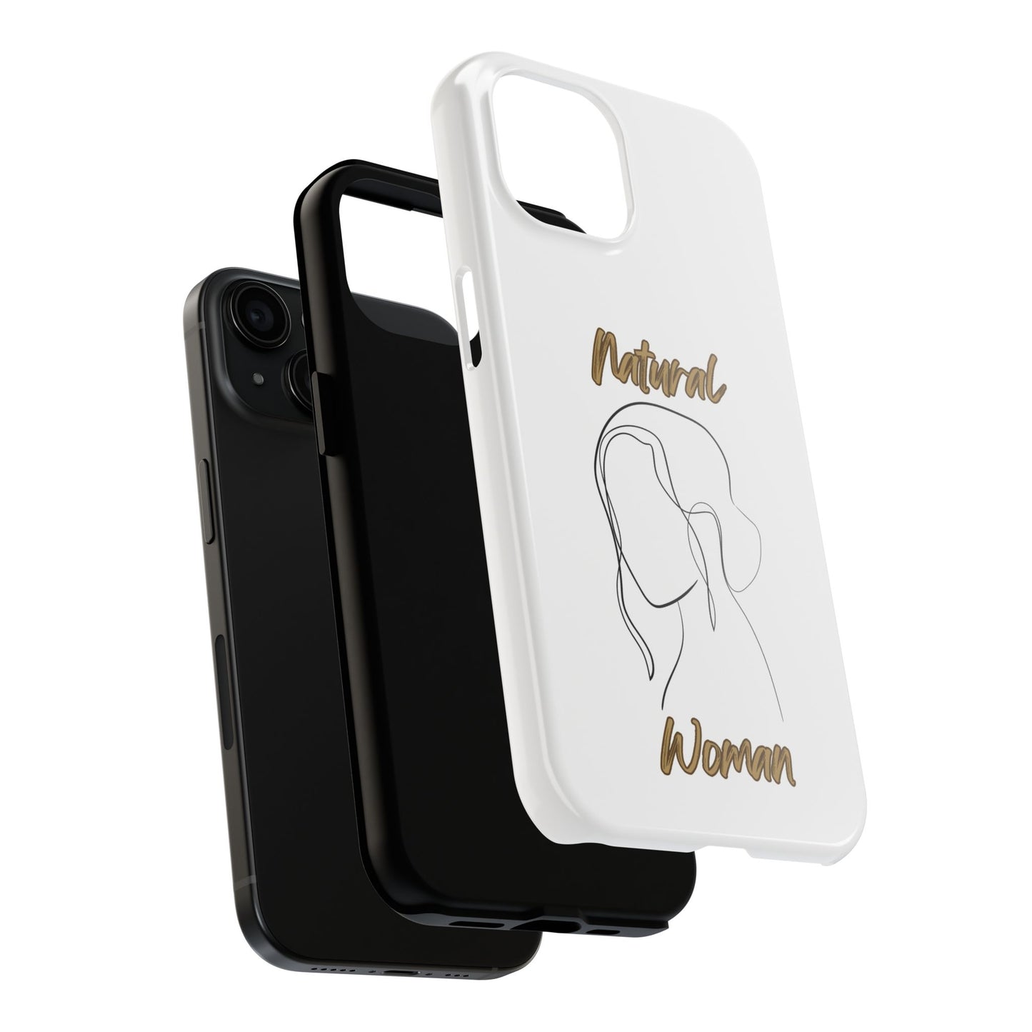 Natural Woman Hanging Hair (BL) Tough Phone Cases WHITE