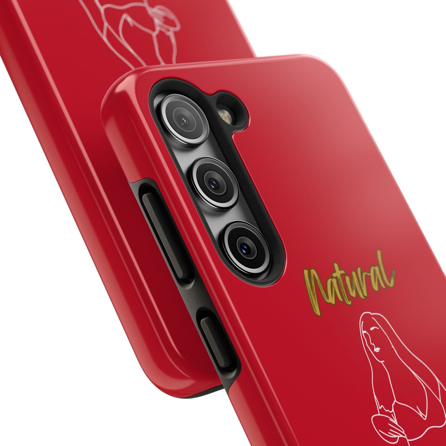 Natural Woman Full Beauty (WL)Tough Phone Cases DARK RED