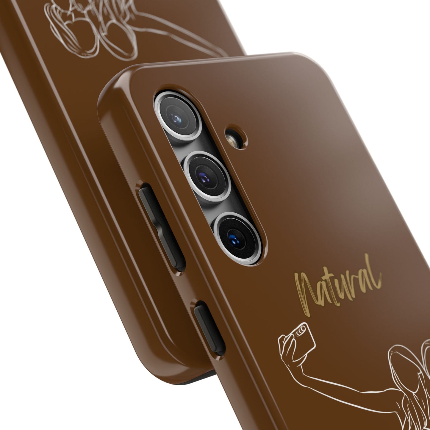 Natural Woman Friends Selfie (WL)Tough Phone Cases BROWN