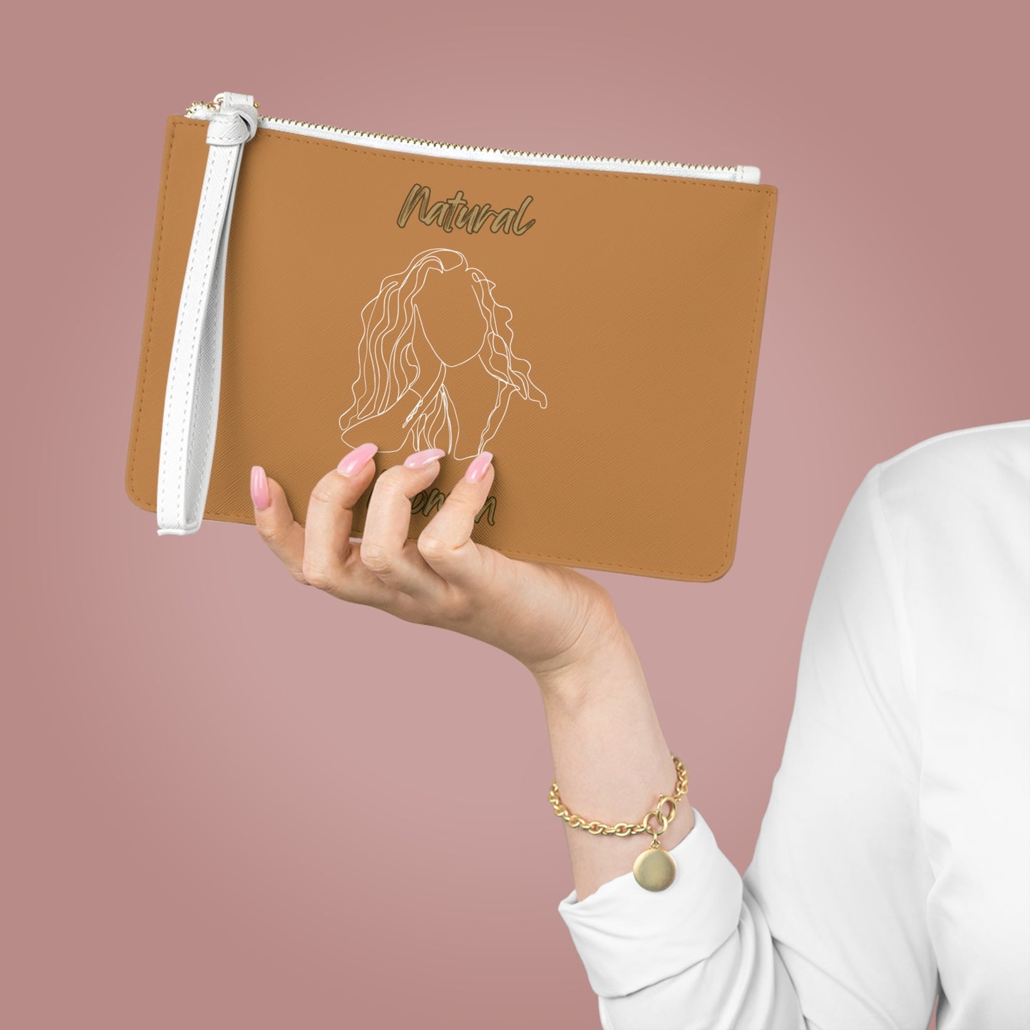 Natural Woman Relaxed (WL) Clutch Bag LIGHT BROWN