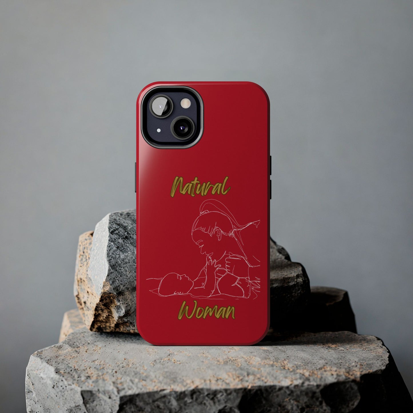 Natural Woman New Life (WL)Tough Phone Cases DARK RED
