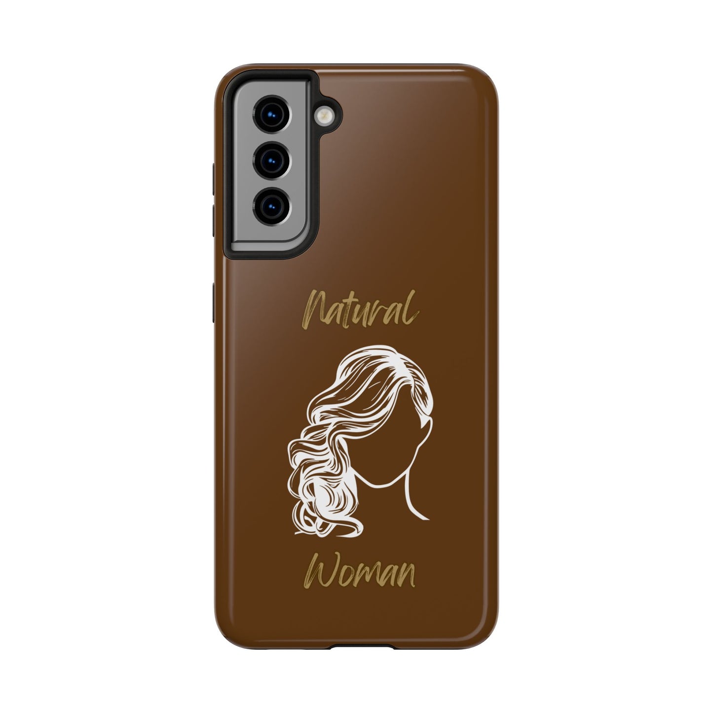 Natural Woman Long Curl (WL)Tough Phone Cases BROWN