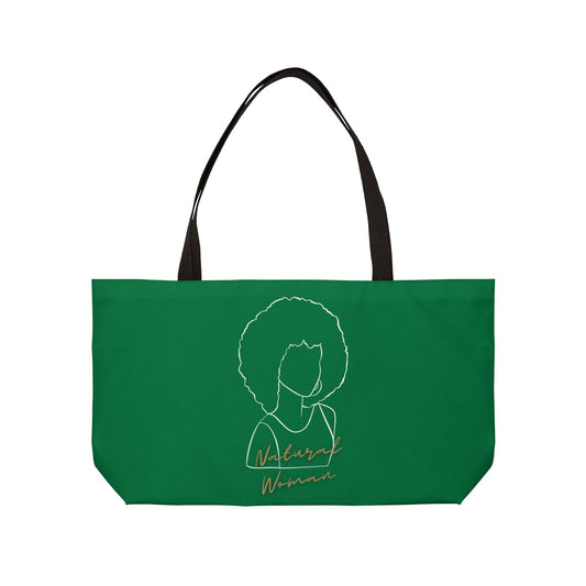 Natural Woman Afro (WL) Weekender Tote Bag DARK GREEN