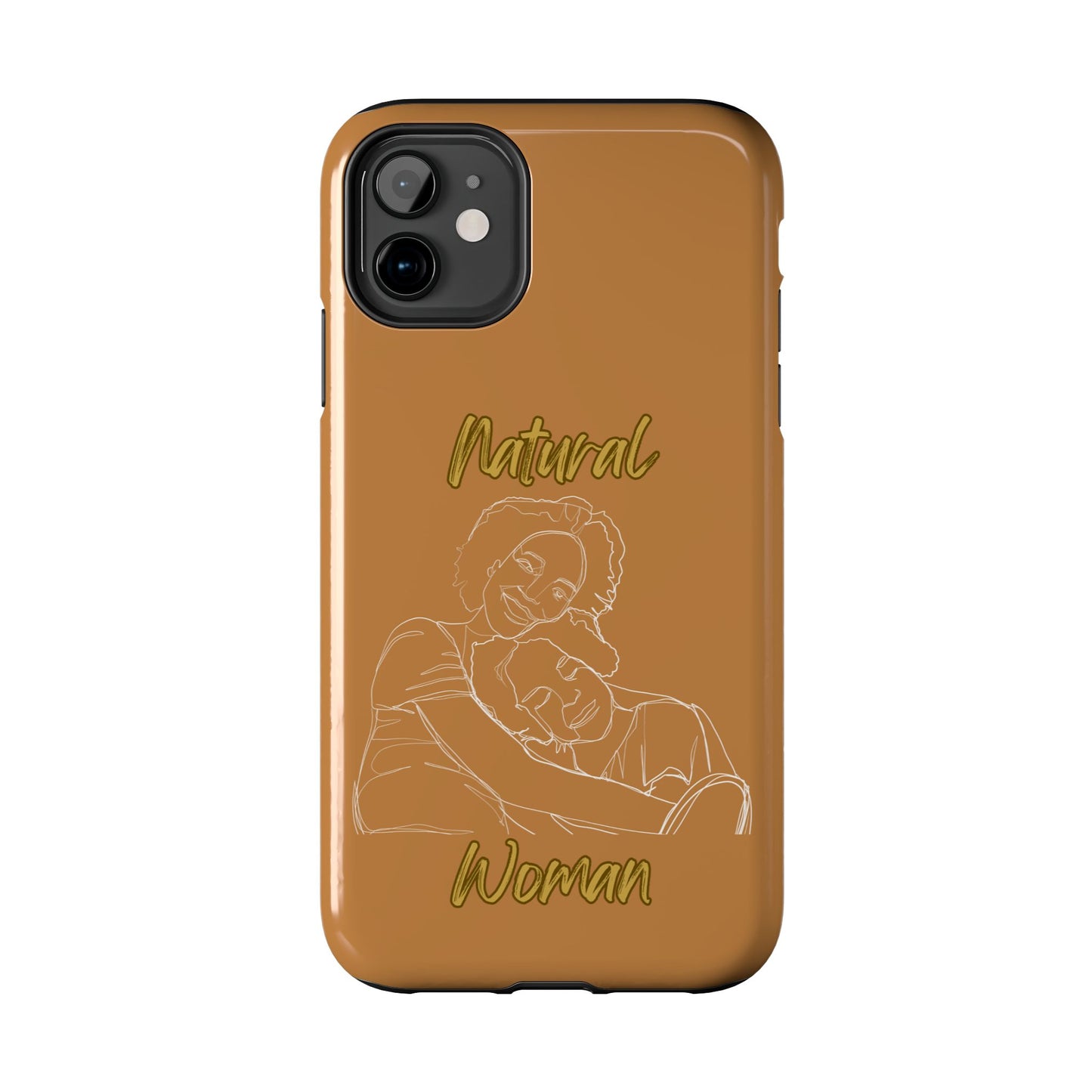 Natural Woman Loving Embrace (WL)Tough Phone Cases LIGHT BROWN