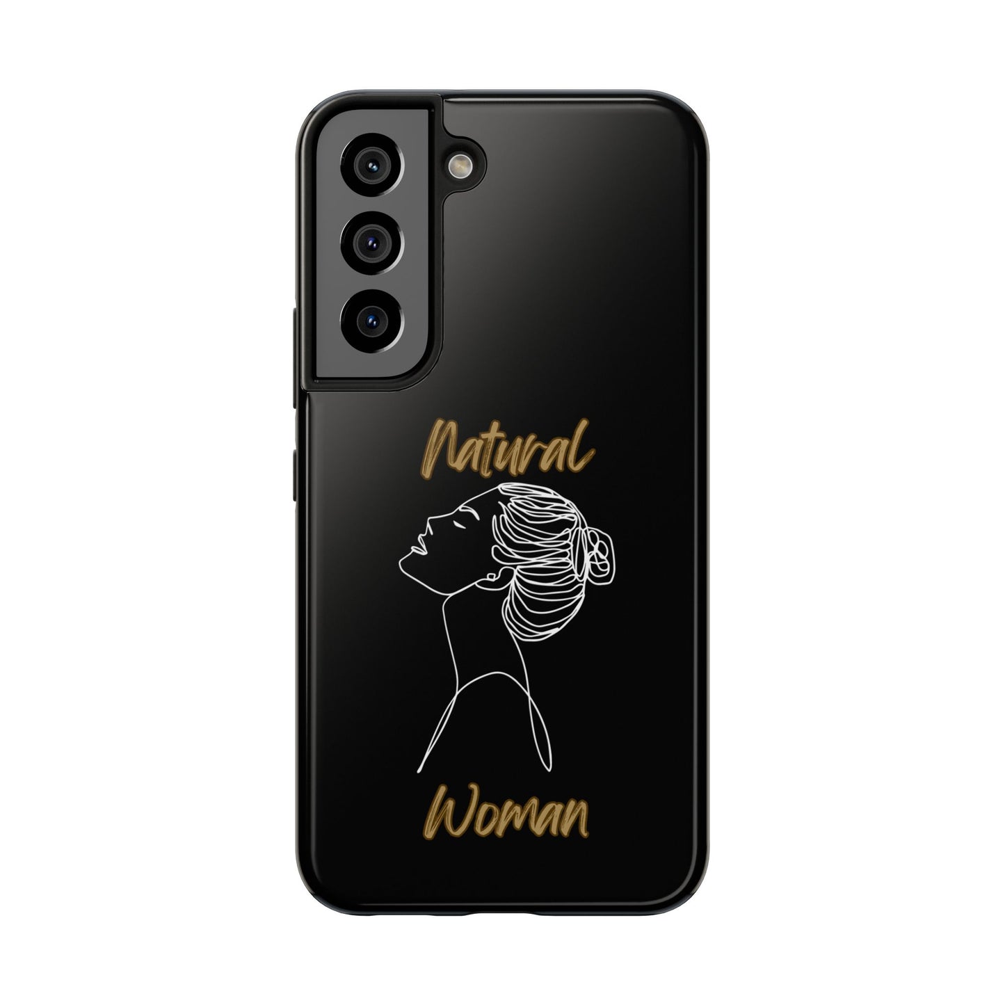 Natural Woman Wet Bun (WL) Tough Phone Cases BLACK