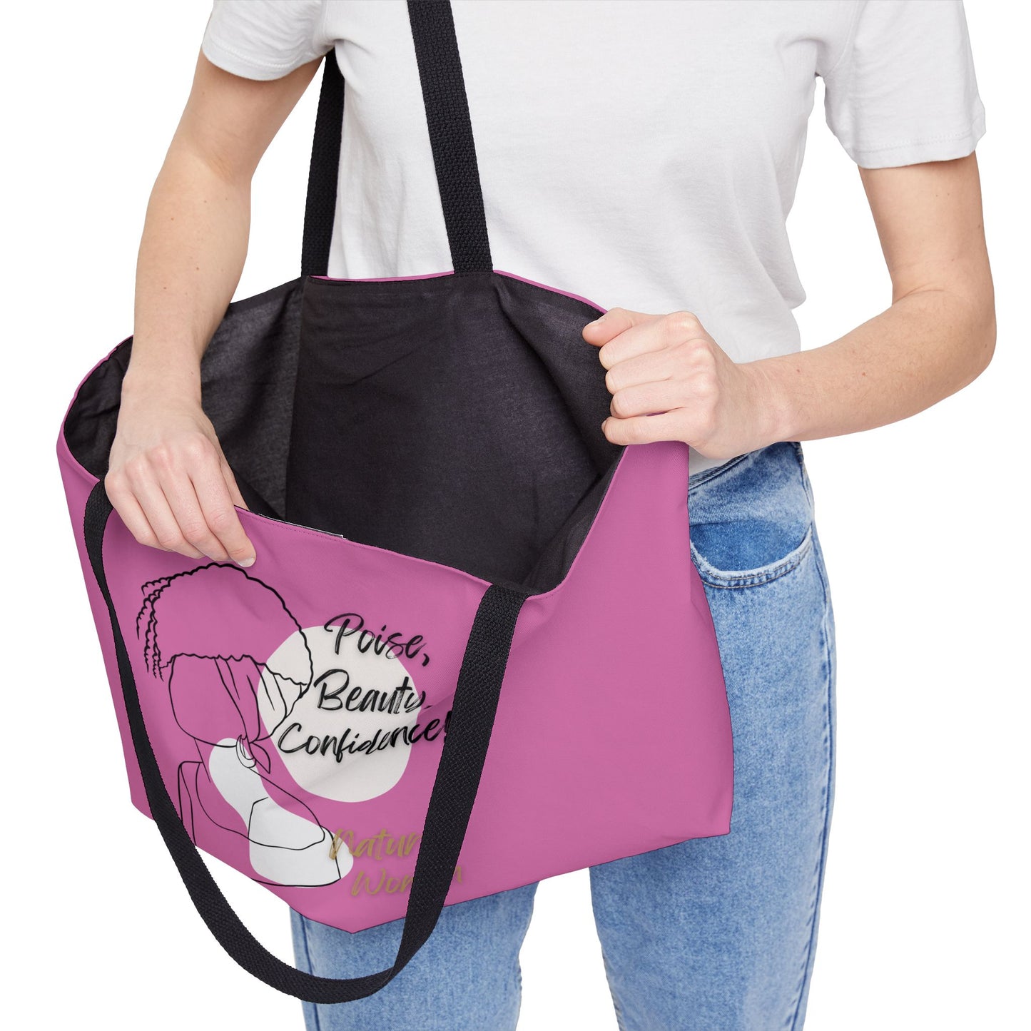 Natural Woman Puff (BL) Weekender Tote Bag LIGHT PINK