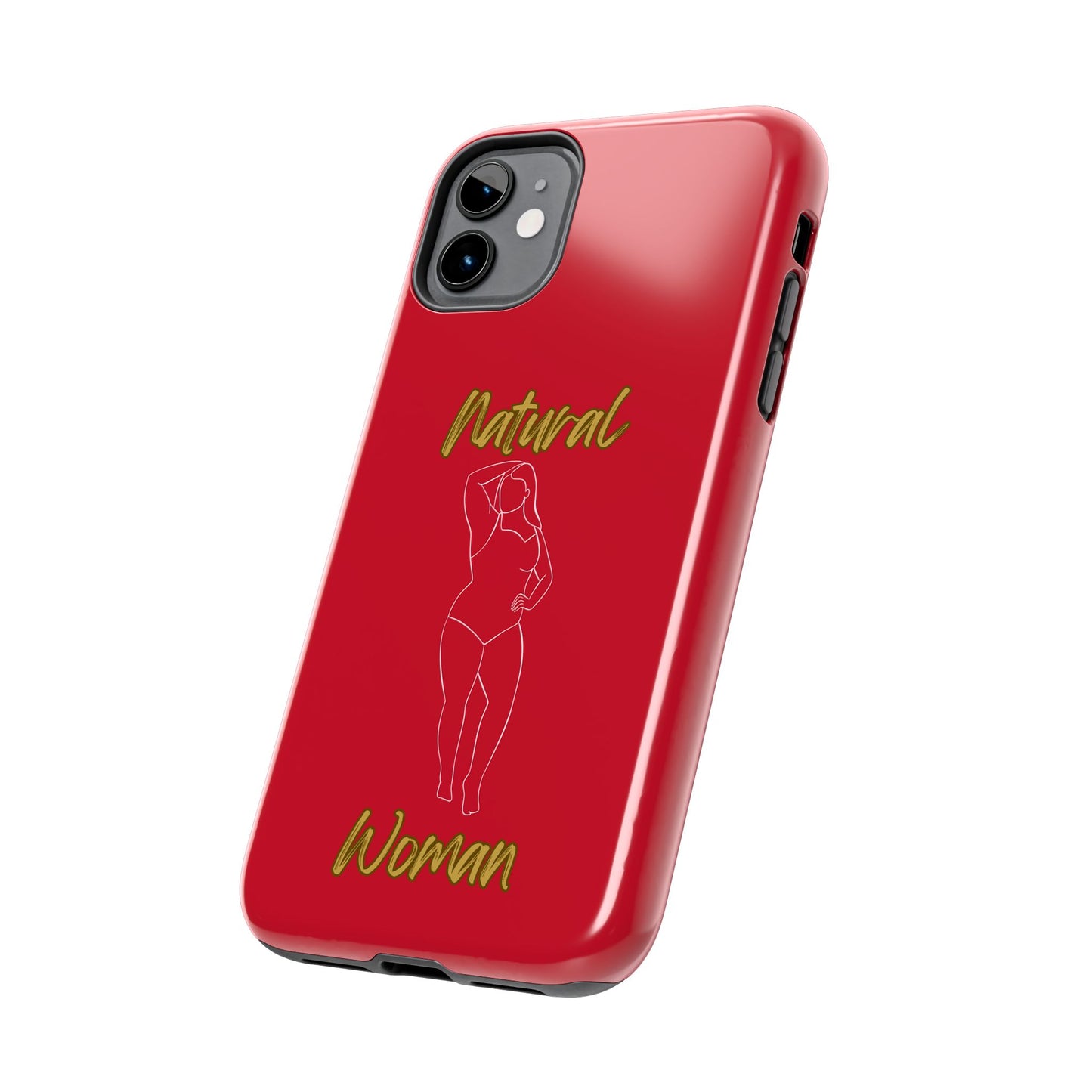 Natural Woman Looking Good (WL)Tough Phone Cases DARK RED