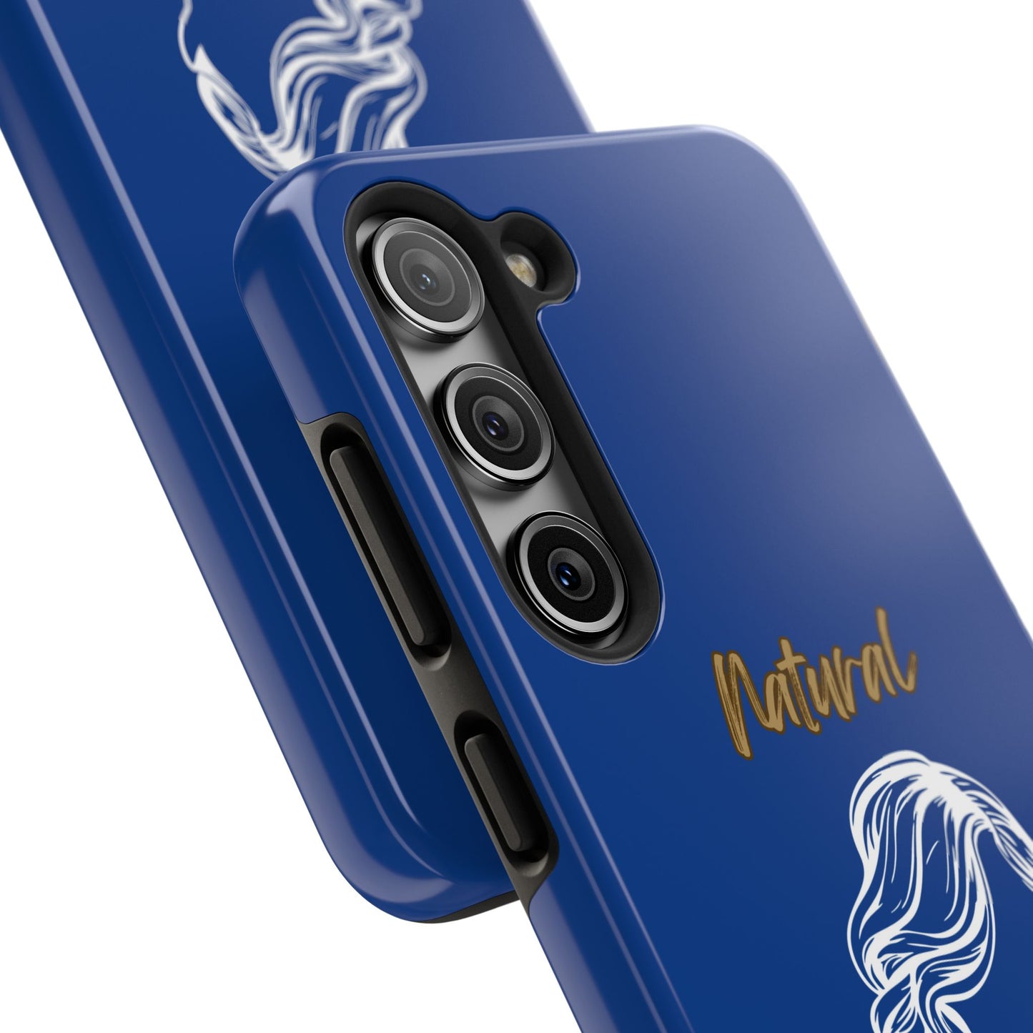 Natural Woman Long Curl (WL)Tough Phone Cases DARK BLUE