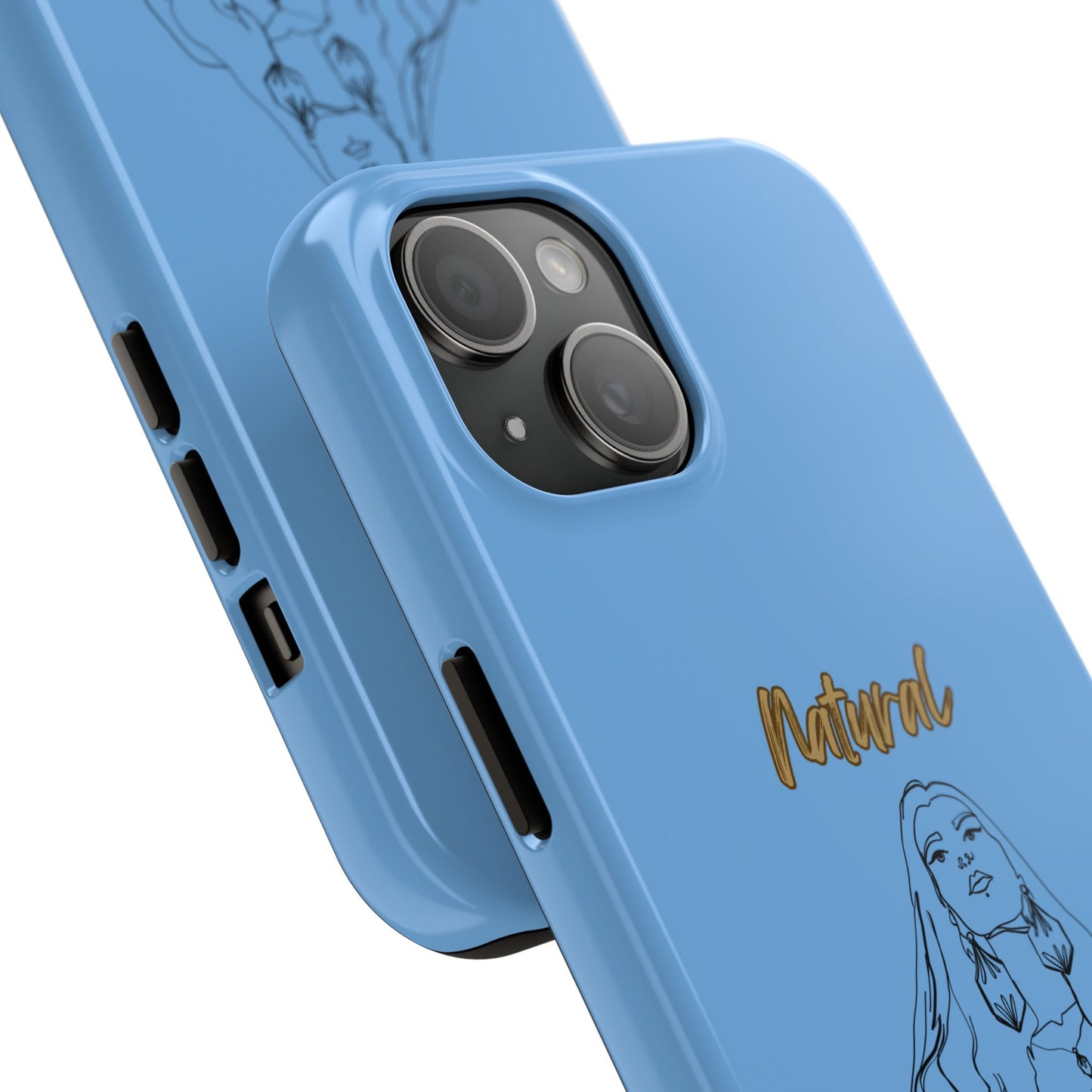 Natural Woman Thinking (BL)Tough Phone Cases LIGHT BLUE