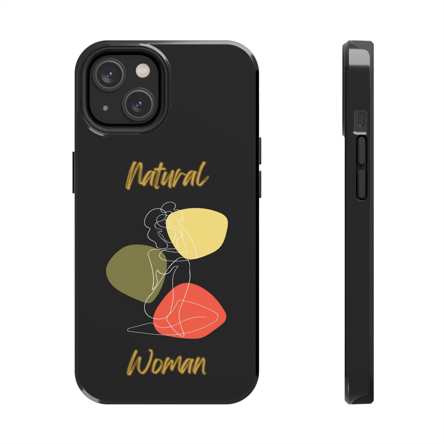 Natural Woman Colorful Pose (WL)Tough Phone Cases BLACK