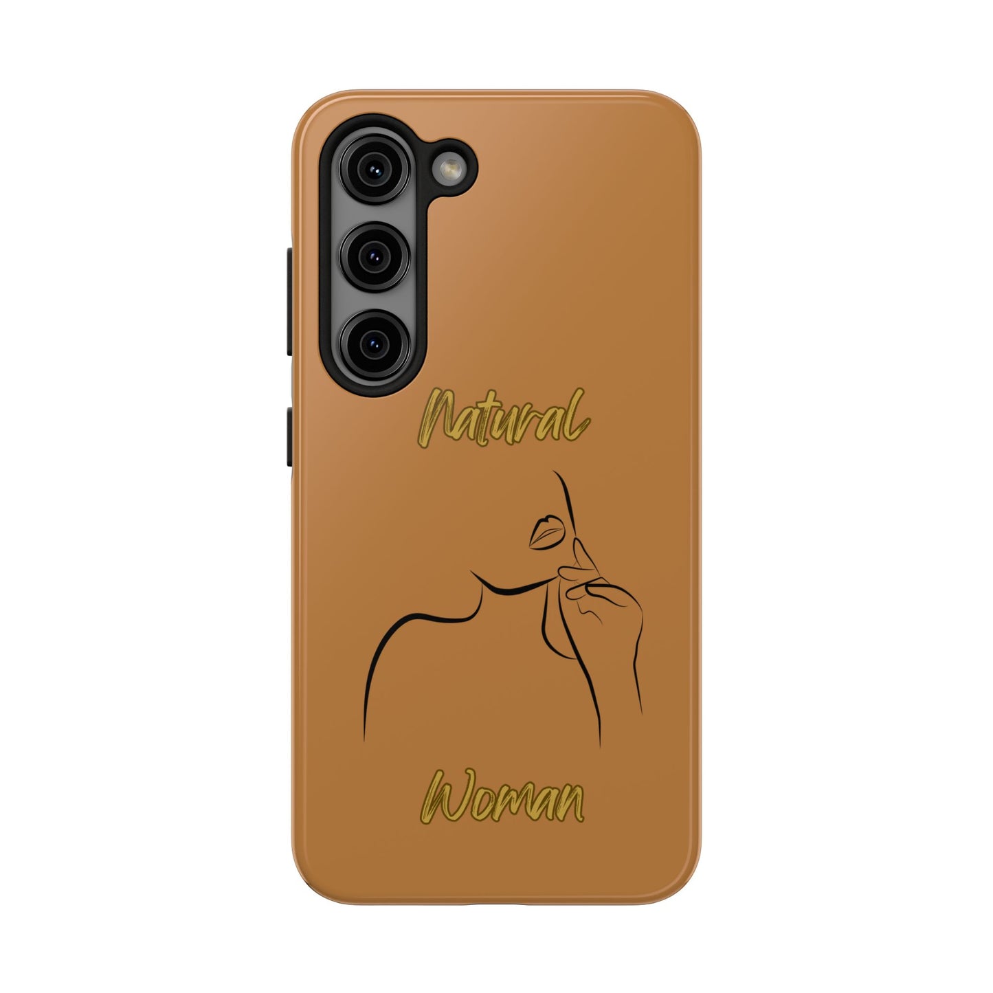 Natural Woman Chin Up (BL)Tough Phone Cases LIGHT BROWN