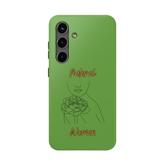 Natural Woman Kissed Flower (BL)Tough Phone Cases GREEN