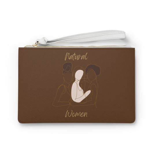 Natural Women Friends Clutch Bag BROWN