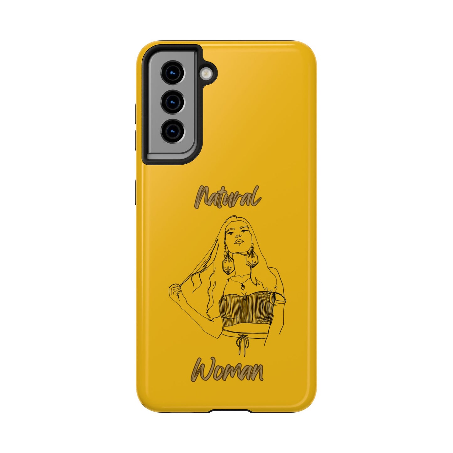 Natural Woman Thinking (BL)Tough Phone Cases YELLOW