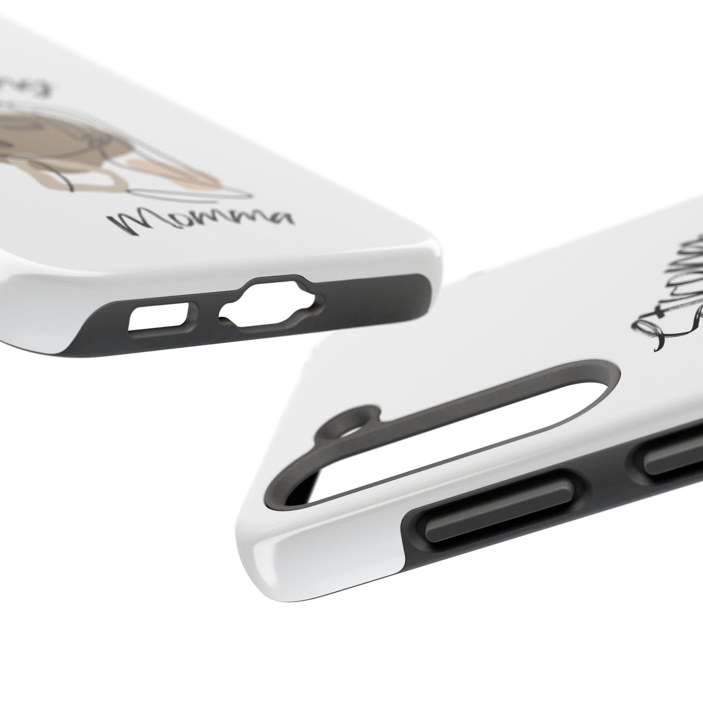 STRONG MOMMA Samsung Galaxy Tough Phone Cases (BL) White