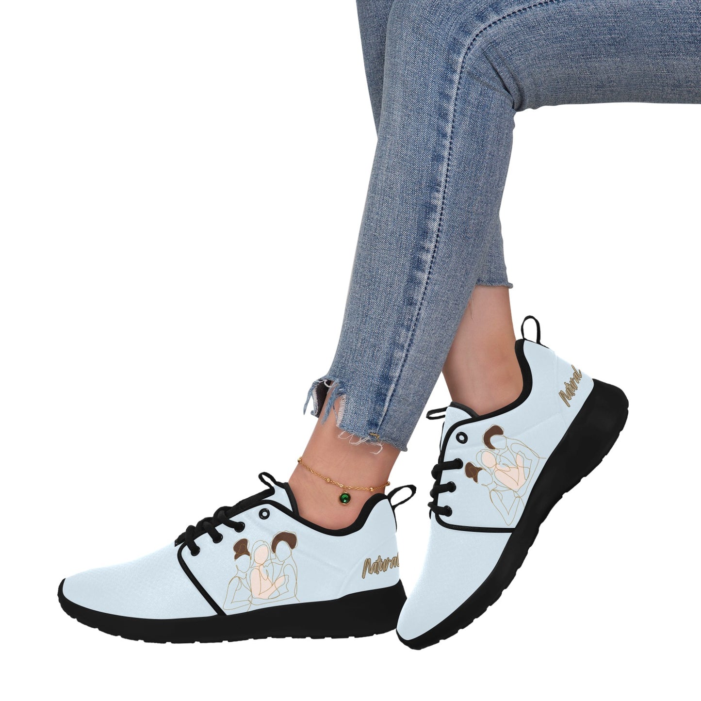 Natural Women FRIENDS (WL) SKY BLUE w/ Black Sole Sneakers
