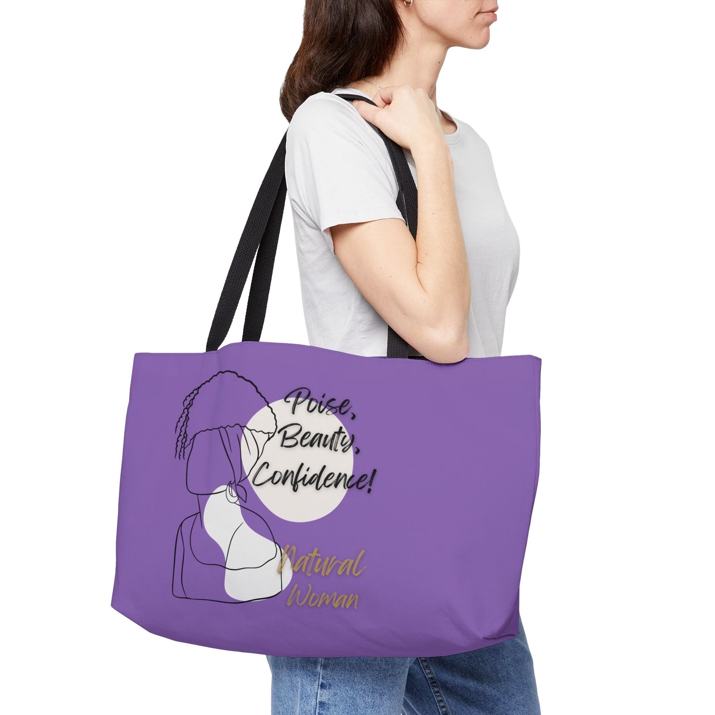Natural Woman Puff (BL) Weekender Tote Bag LIGHT PURPLE