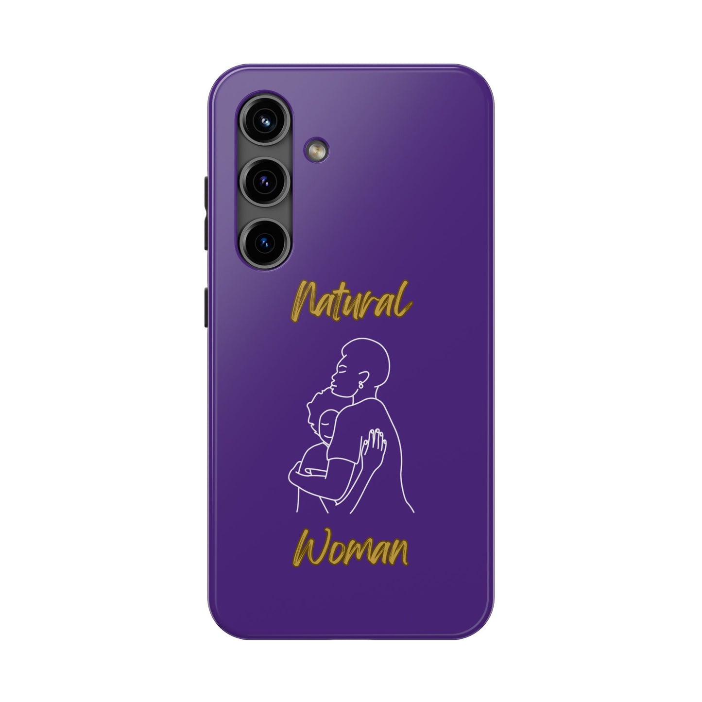 Natural Woman Safe With Momma (WL) Tough Phone Cases PURPLE