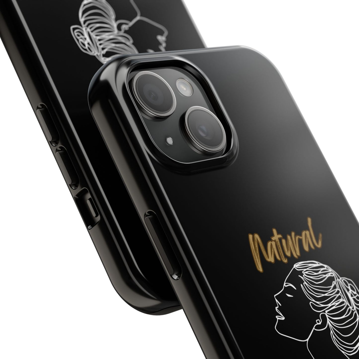 Natural Woman Wet Bun (WL) Tough Phone Cases BLACK